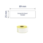 Etykiety poliestrowe 25x89 mm do drukarek DYMO AVERY ZWECKFORM HEAVY DUTY trwałe białe 2 rolki 700 etykiet /A1933081/