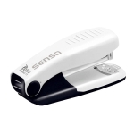 Zszywacz metalowy do 25 kartek do zszywek 24/6 TETIS SENSO szaro-czarny /SENSO72/