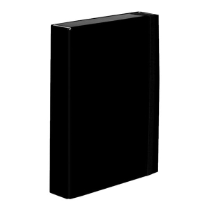 Teczka skrzydłowa z gumką 5cm BOX CARIBIC VAUPE czarna /341/02/
