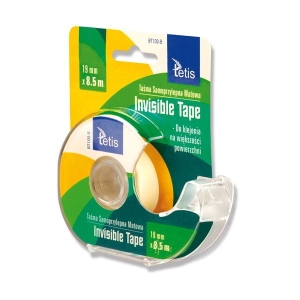 Taśma klejąca 19/8,5 MAGIC INVISIBLE z podajnikiem TETIS /BT100-B/