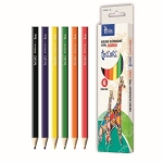 Kredki ołówkowe trójkątne Jumbo TETISKI 6 kolorów