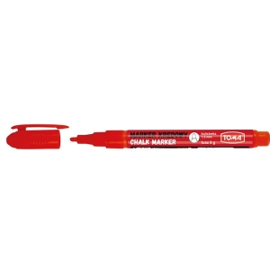 Marker kredowy ścierany na mokro okrągły 1,5mm TOMA 293 czerwony /TO-293/