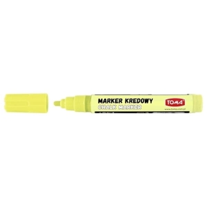 Marker kredowy ścierany na mokro okrągły 4,5mm TOMA 292 pastelowy żółty /292-73/
