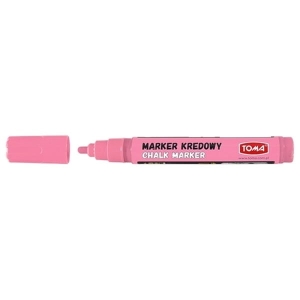 Marker kredowy ścierany na mokro okrągły 4,5mm TOMA 292 pastelowy różowy