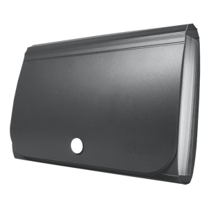 Teczka harmonijkowa/segregująca 17x118x31mm 12 przegródek na zatrzask czarna 1szt. /BT613-V/