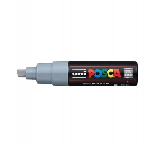 Marker z farbą plakatową ścięty 8,0mm UNI POSCA PC-8K szary NR 37 1szt. /UNPC8K/6SZ/ /138484/