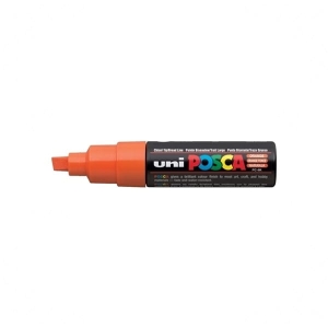Marker z farbą plakatową ścięty 8,0mm UNI POSCA PC-8K pomarańczowy NR 4 1szt. /UNPC8K/6PO/ /138481/