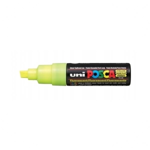 Marker z farbą plakatową ścięty 8,0mm UNI POSCA PC-8K fluorescencyjny żółty NR F2 1szt. /UNPC8K/6FLUZO/ /138469/