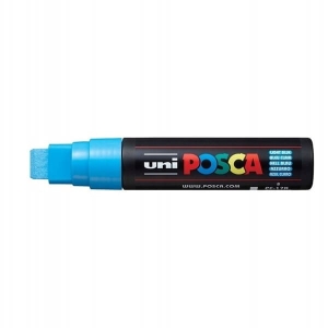 Marker z farbą plakatową ścięty 15mm UNI POSCA PC-17K jasny niebieski NR 8 1szt. /UNPC17K/5JNI/ /138350/