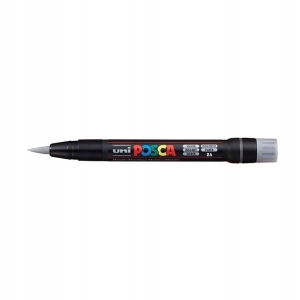 Marker z farbą plakatową pędzelek UNI POSCA PCF-350 srebrny NR 26 1szt. /UNPCF350/5SR/ /138496/