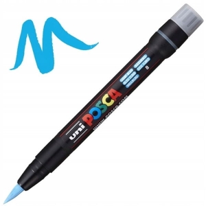 Marker z farbą plakatową pędzelek UNI POSCA PCF-350 jasny niebieski NR 8 1szt. /UNPCF350/5JNI/ /138493/