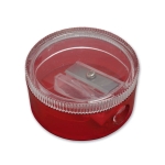 Temperówka plastikowa z pojemnikiem okrągła TAURUS mix kol 1szt /82-440246 (SHA9305)/