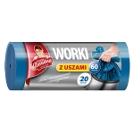 Worki na śmieci SWEET HOME z uszami 60l czarne 20 sztuk