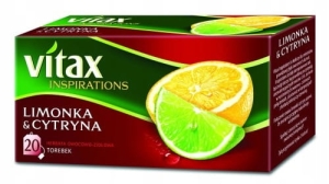 HERBATA OWOCOWA EKSPRESOWA VITAX INSPIRATIONS LIMONKA Z CYTRYNĄ 20szt.
