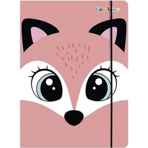 Teczka z gumką A4 kartonowa lakierowana 300g BAMBINO FOX 1szt.