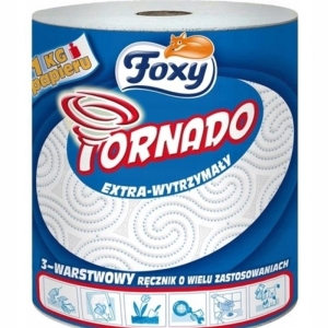 RĘCZNIK PAPIEROWY W ROLI BIAŁY 3-WARSTWOWY 3x17 8g FOXY TORNADO