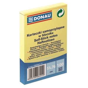 Notes samoprzylepny DONAU 51x76mm 1x100 kart. /7584001-11/