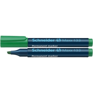 Marker permanentny SCHNEIDER Maxx 133, ścięty, 1-4 mm, zielony /SR113304/
