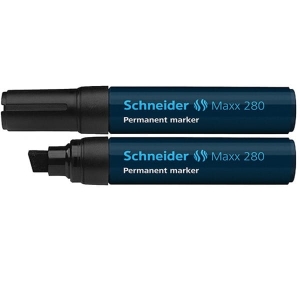 Marker permanentny SCHNEIDER MAXX 280 ścięty 4-12 mm czarny /SR128001/					