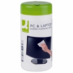 Ściereczki/chusteczki nasączane do czyszczenia ekranów Q-CONNECT tuba 100szt. /KF04501A/