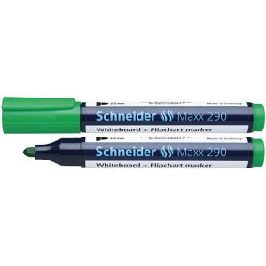 Marker do tablic i do flipchartu SCHNEIDER Maxx 290, okrągły, 2-3 mm, zielony /SR129004/
