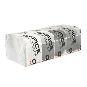 Ręcznik ZZ biały makulatura 1-warstwowe 25g 4000szt. 20op x 200 listków 23x25 OFFICE PRODUCTS ekonomiczne /22047221-14/