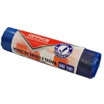 Worki na śmieci 60l OFFICE PRODUCTS LDHD premium z taśmą 17mic niebieskie 10 sztuk /22023322-01/