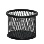 Pojemnik na przybory metalowy 90x68mm Q-CONNECT OFFICE SET czarny /KF16571/