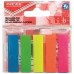 Zakładki indeksujące 12x45mm PP neon 5x25szt. OFFICE PRODUCTS 125szt. /14223637-99/