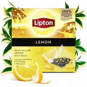 Herbata czarna piramidki LIPTON LEMON TEA 20szt. /SP-140528/