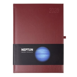 Terminarz A4 dzienny O.DIARY Neptun OPUS 2026 bordowy 1szt. /809943/