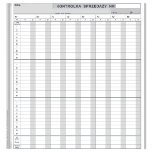Druk "Kontrolka Sprzedaży" 2/3 A4 MICHALCZYK I PROKOP 417-2