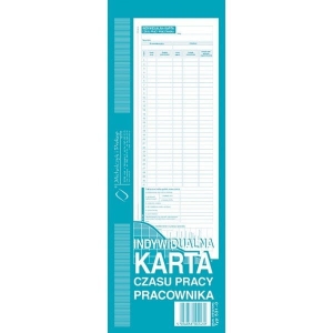 Druk "Indywidualna Karta Czasu Pracy Pracownika" 1/2 A4 MICHALCZYK I PROKOP /531-0/