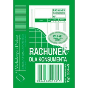 Druk rachunek dla konsumenta A7 MICHALCZYK I PROKOP /264-9/