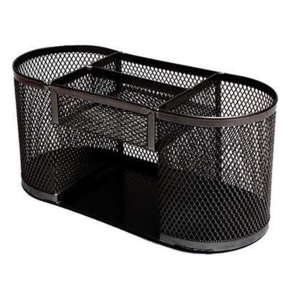 Przybornik na biurko metalowy siatka 5 komór 5A-Z9087 czarny /SPW5A/CZ/