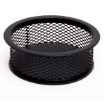 Pojemnik na spinacze metalowy mały siatka 9x3,5cm TRES czarny /SKNSCZ/