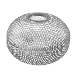 Pojemnik na spinacze metalowy okrągły siatka TRIES srebrny /SPKUL/SR/