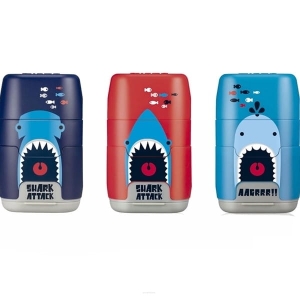 Gumka z temperówką gumko-temperówka podwójna MILAN COMPACT SHARK ATTACK/REKIN mix kolorów /4706116SRT/