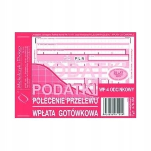 DRUK SAMOKOPIUJĄCY PRZELEWU PODATKI MIĘKKIE 80 KARTEK MICHALCZYK I PROKOP