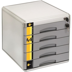 Pojemnik/Szafka z 5 szufladami metalowy na zamek GRAND GR-SM05 /120-1777/
