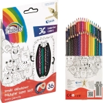 Kredki ołówkowe trójkątne 36 kolorów FIORELLO SUPER SOFT /170-2474/