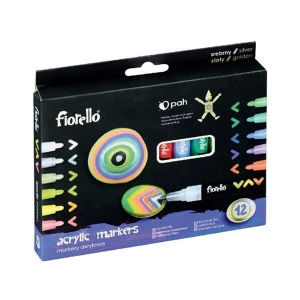 Markery akrylowe FIORELLO GR-1106 12 kolorów /160-2262/