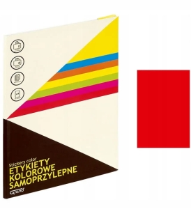 ETYKIETY PAPIEROWE 210x297 GRAND CZERWONE 25szt.