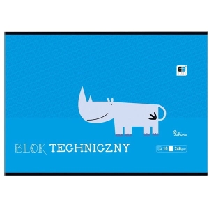 Blok techniczny A4/240g biały 10 kartek BB KIDS INTERDRUK /BLTBB/
