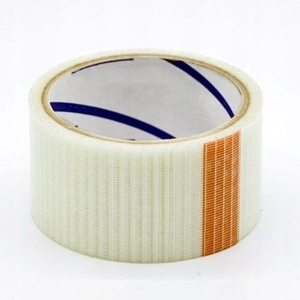 TAŚMA PAPIEROWA WZMACNIANA KRZYŻOWO WŁÓKNEM SZKLANYM 48x50 TRANSPARENTNA