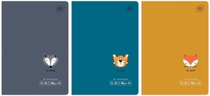 ZESZYT A5/16 TRZYLINIA KOLOROWA 90g MIX