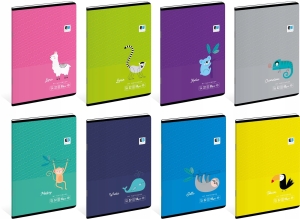 ZESZYT A5/32 KRATKA 90g OKŁADKA LAKIEROWANA MIX