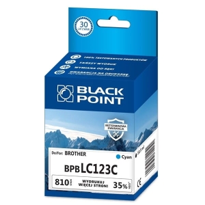 Tusz BROTHER LC123C cyan BLACK POINT /BPBLC123C/