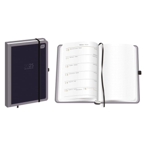 Terminarz A5 tygodniowy z gumką INTERDRUK 2025 MAT + UV Classic 1szt. /KALA5192CL/