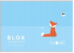 BLOK TECHNICZNY A4/240g BIAŁY 10 KARTEK INTERDRUK